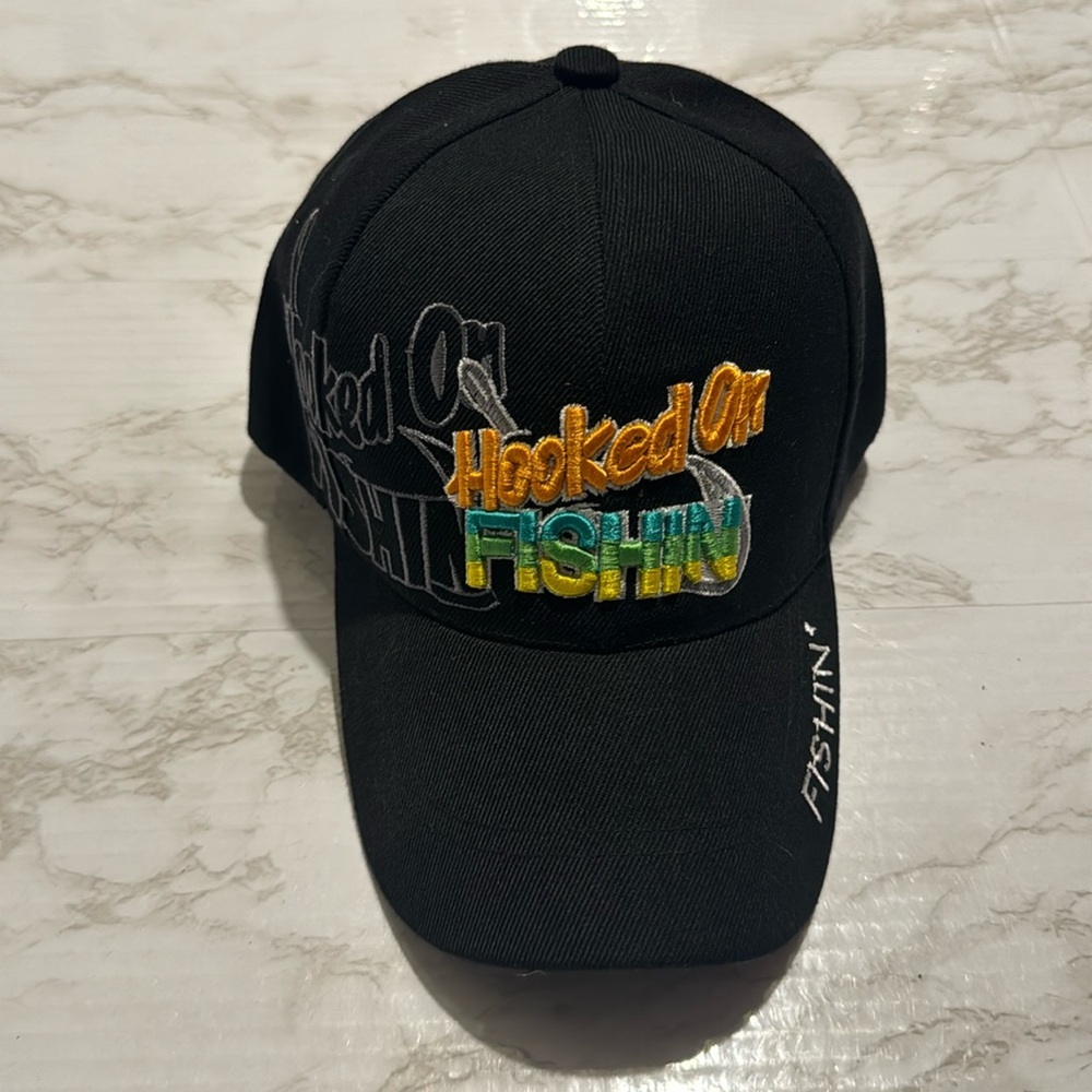 Hooked on fishing men’s casual adjustable outdoors‎ fishing hiking hat